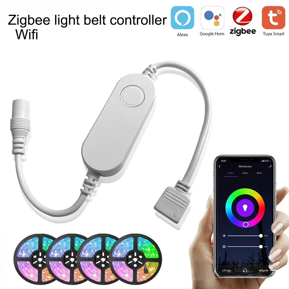 

Wi-Fi диммер Tuya Smart светильник ремень Управление; Цветная (RGB) Умный дом удаленного Управление светодиодный светильник ремень переключатель ра...