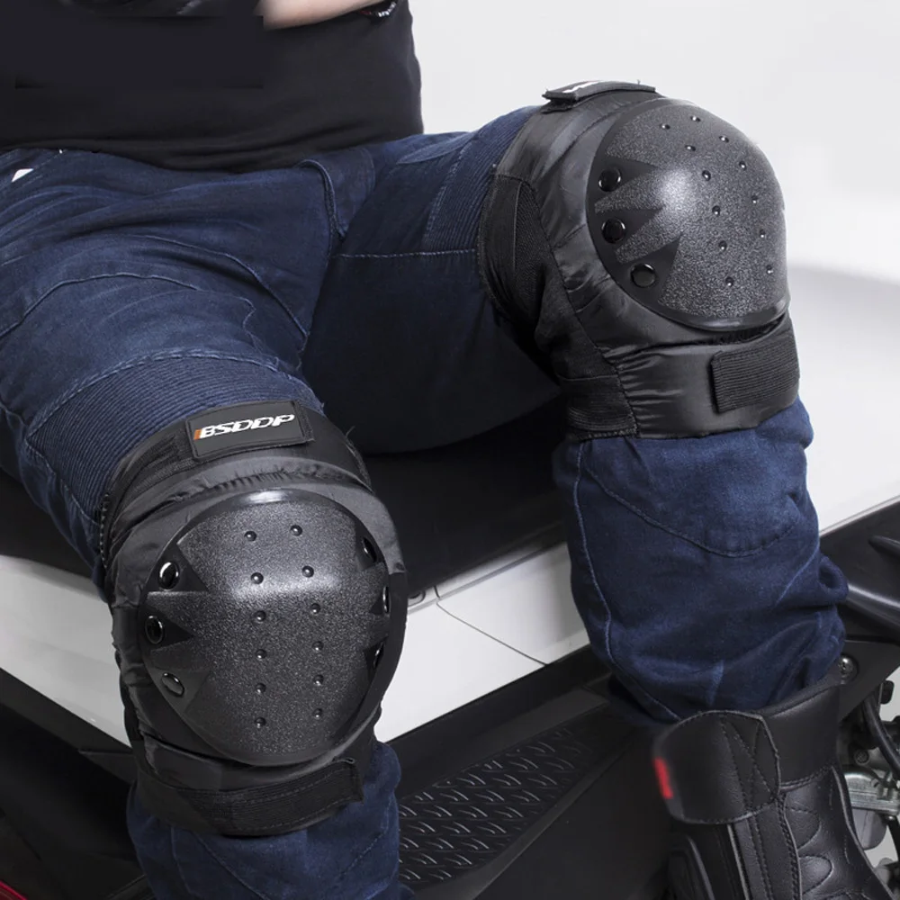 

ABS Knee Pads BSD1006 Black Breathable Wear-Resistant Anti-Skid Motorcycle