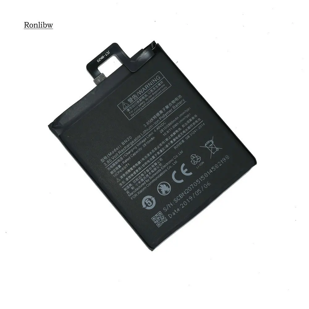 Аккумулятор для телефона Ronlibw BN20/BN34 mi 5C 5C/Red 5A 5 0 &quotСменные Аккумуляторы мобильных