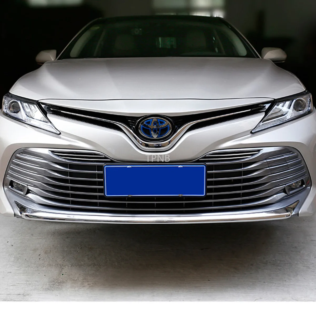 Для Toyota Camry Передняя решетка сетки Нержавеющая сталь отделочная полоса Стикеры передняя решетка под давлением автомобилей Средства для укладки волос 4 шт./компл