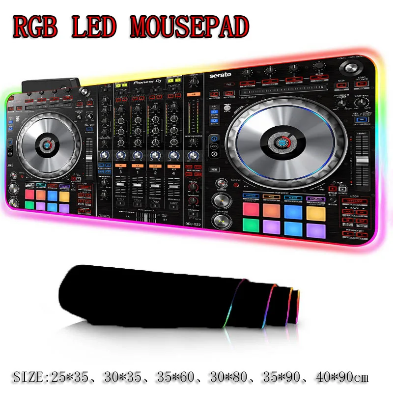XGZ DJ ручным приводом светодиодный Gaming Keyboard RGB геймер большой коврик для мыши с