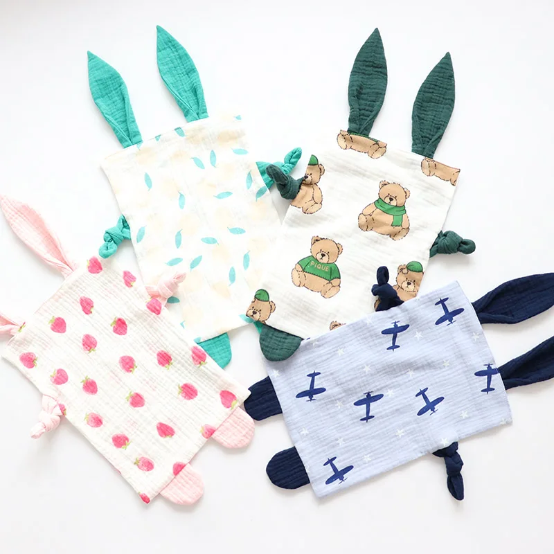 Детское успокаивающее полотенце из органического хлопка безопасное одеяло для