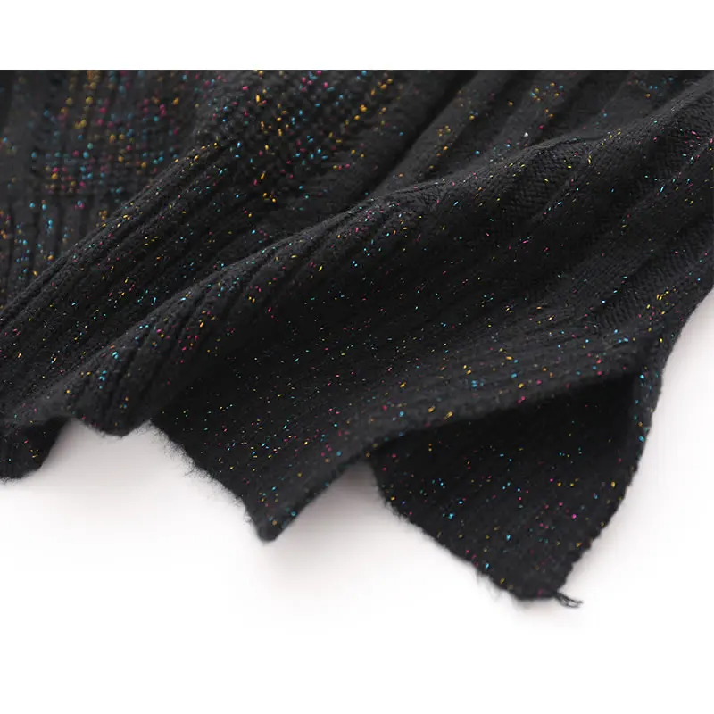 

XITAO New Knitting Splicing Mesh Pullovers Fashion Trendy Bright Silk O-neck Collar Women 2021 Spring Autumn All-match ZY5669