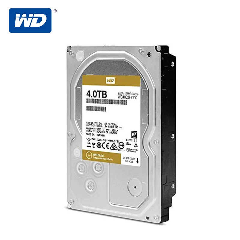 WD Gold 4 ТБ внутренний жесткий диск 3 5 &quot7200 об/мин 128 м кэш памяти SATA III 6 HDD HD для
