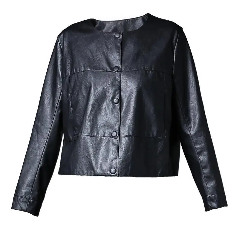 LOMAIYI женская кожаная куртка на весну/осень женское черное/красное пальто