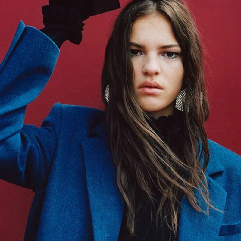 Женские серьги капли с кристаллами ZA элегантные кисточками и геометрическим