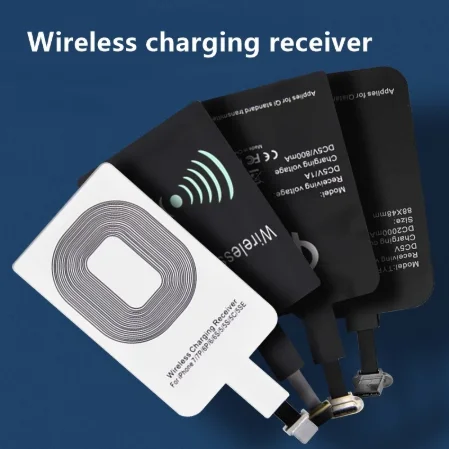 

Universal Qi Wireless Charging Receiver Micro USB Type C Fast Wireless Charger Adapter for Samsung Huawei IPhone for Xiaomi