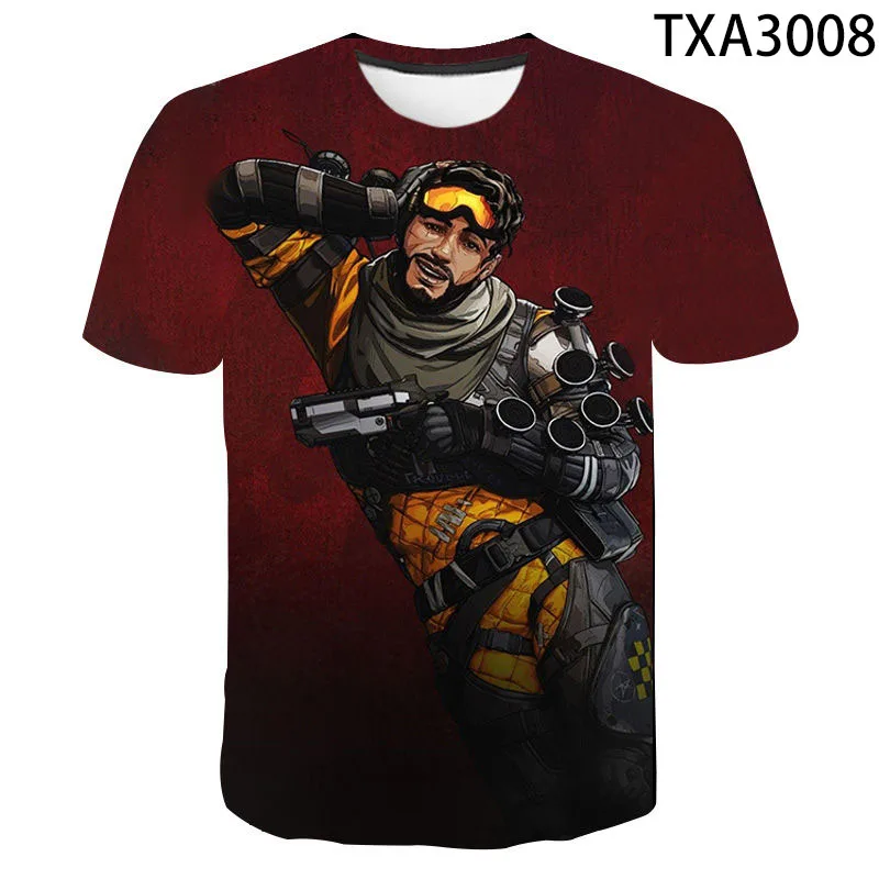 3d-футболка Apex Legends для мужчин и женщин модные топы с коротким рукавом мальчиков