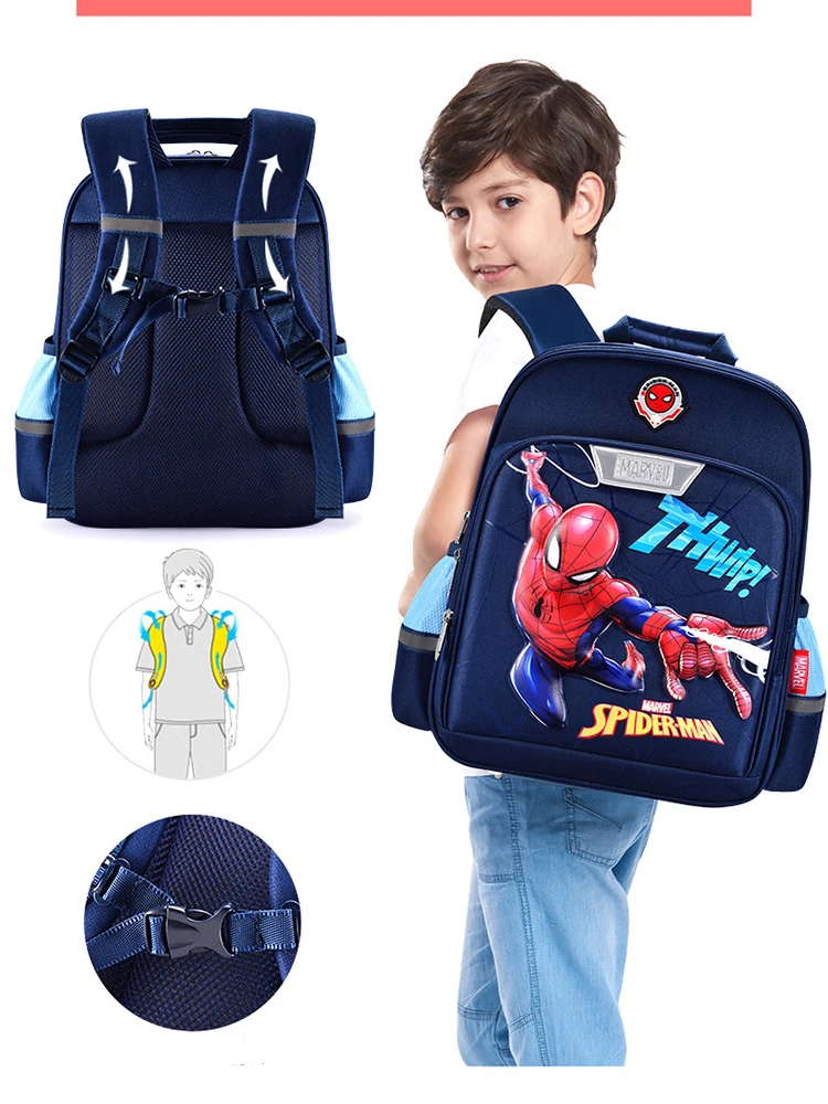 

Disney Backpack Kids School Bags For Boy Kids Backpack For Boys Girls Cute Classic Spider-Man Frozen Reflective