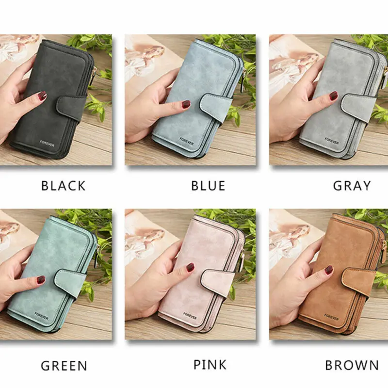 

Women Wallet Clutch Leather Wallet Long Card Holder Phone Bag Case Purse