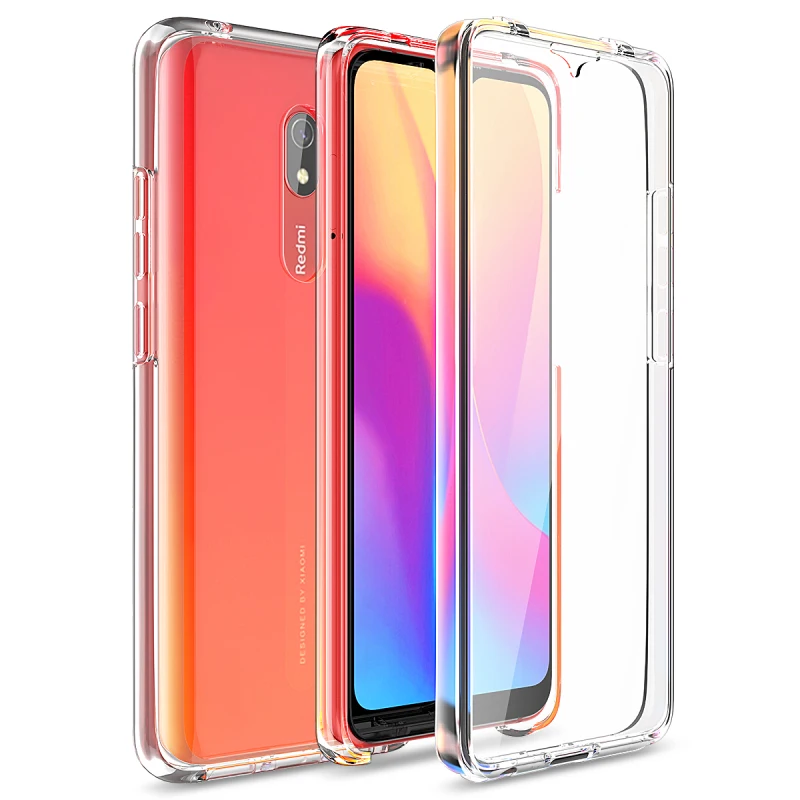 3 в 1 Мягкий ТПУ прозрачный жесткий чехол для Redmi Note 8 Pro 8A | Мобильные телефоны и