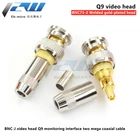 BNC75-2 BNC-J видеоголовка Q9, интерфейс мониторинга 2 м, два Мега, коаксиальный кабель, коннектор, тип сварки с золотым покрытием