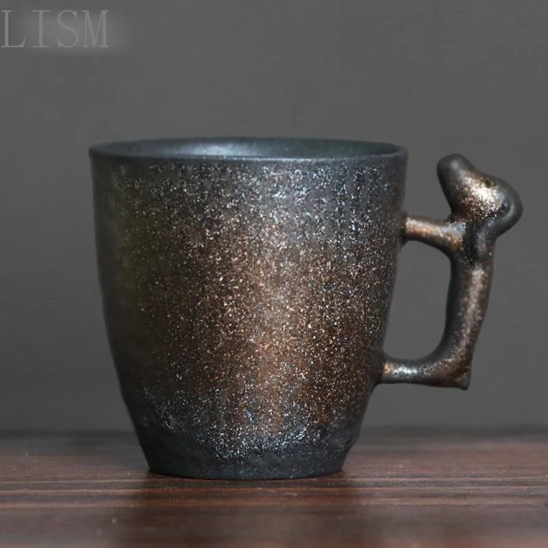 Japanese kiln changed into dog shape hand-held master coffee milk tea cup handmade retro stoneware office personal | Дом и сад