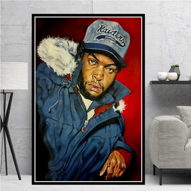 NWA хип-хоп музыкальный Рэппер со звездами Ice Cube Eazy-E холст постер печать Современная живопись маслом искусство настенные картины гостиная домашний декор - Цвет: F