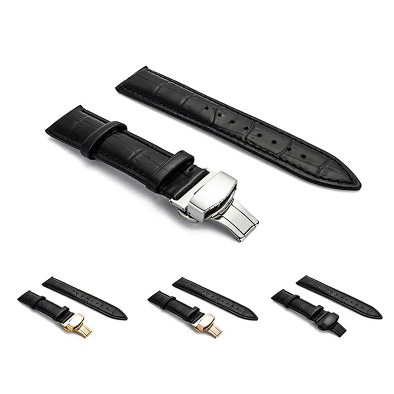 Ремешок для часов из натуральной воловьей кожи черного/коричневого/кофейного
