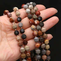 hot selling natural stone american picture semi precious stone faceted beads diy making bracelet necklace jewelry accessories8mm