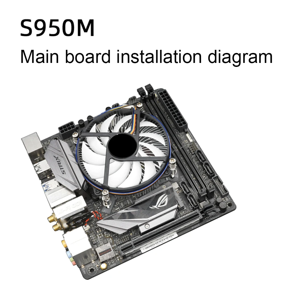 

universal Desktop Computer PC blue LED Aluminum Heatsink CPU Cooler CPU Fan cooling for Intel LGA 115X