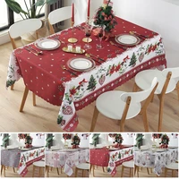 christmas table cloth dinner party printed rectangle rectangle waterproof washable tablecloth christmas table cover decor