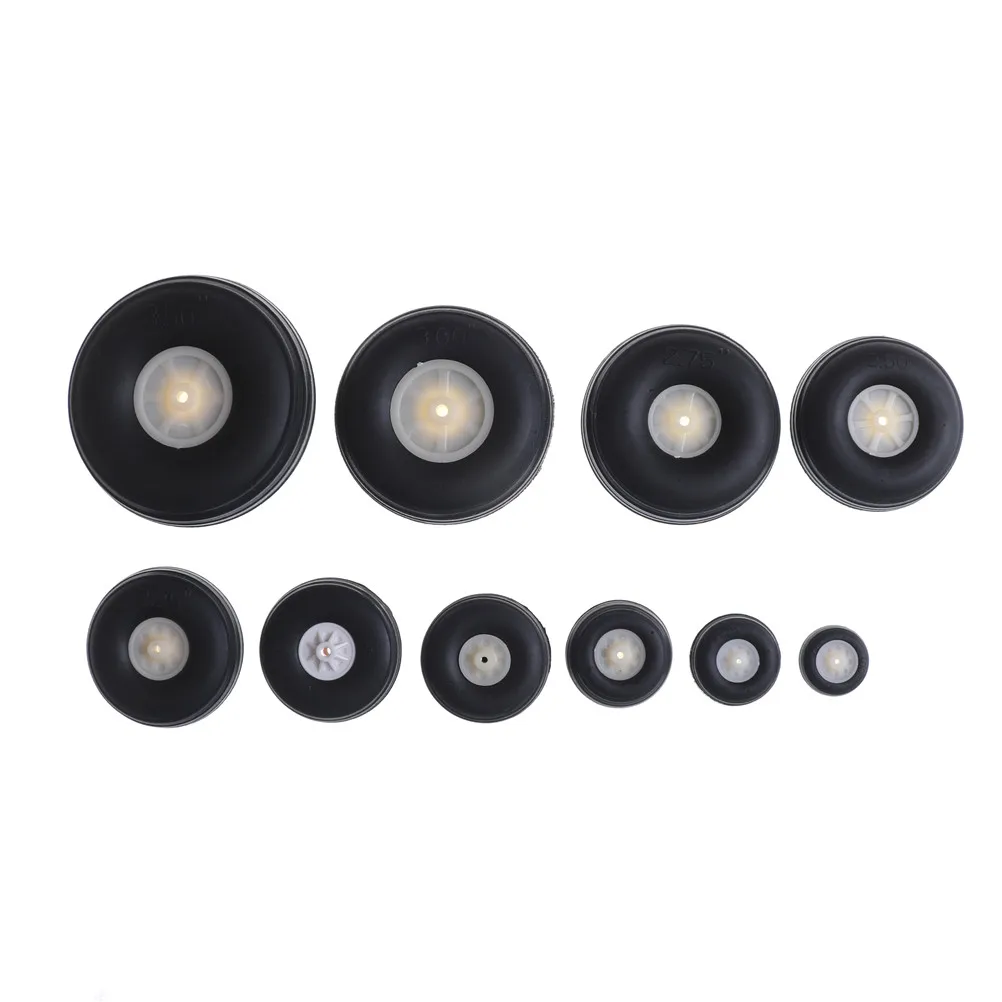 

2Pcs/lot Tail Wheel Rubber PU Plastic Hub 1" - 3.5" Inch For RC Airplane Replacement Parts Wholesale