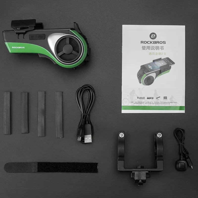 Bluetooth аудио mp3 плеер ROCKBROS динамик 4400 мАч Внешний аккумулятор звонок велосипедный