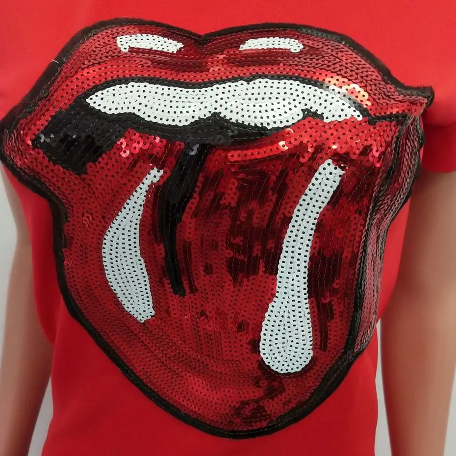 ZKYZWX повседневный комплект из двух предметов с блестками топ коротким рукавом +