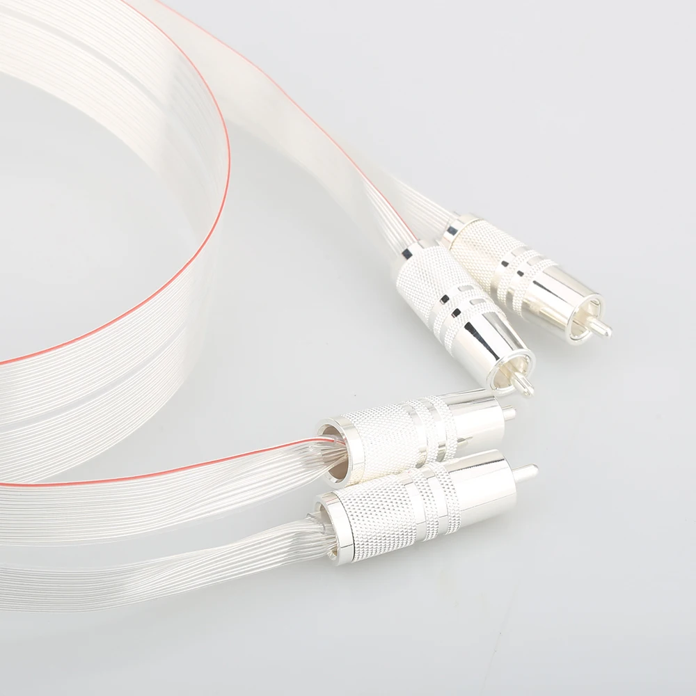 Межблочный кабель Hifi SR-02 RCA с посеребренным штекером 0 5 м в шт. Красный |