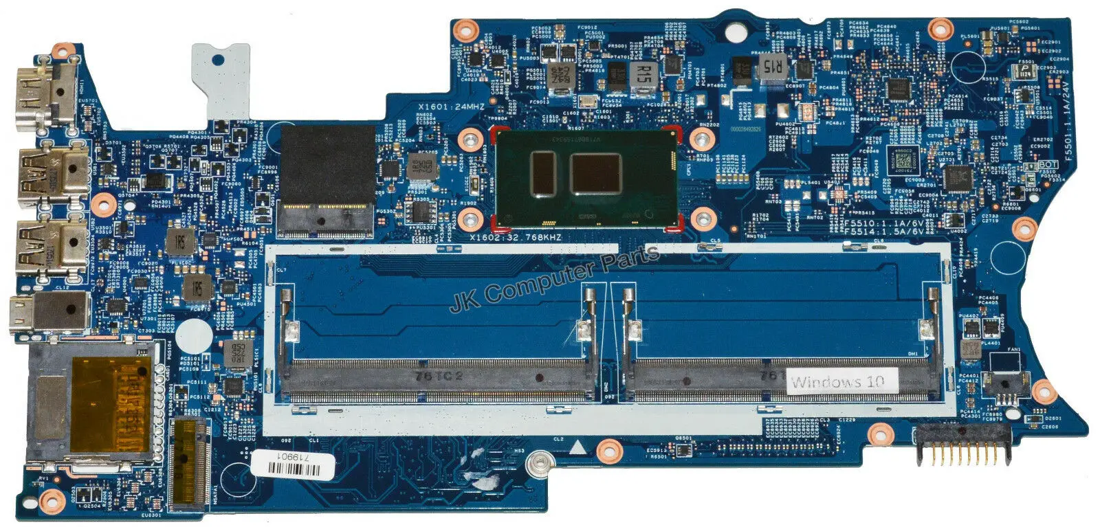 

for HP Pavilion x360 14-BA Motherboard w/Intel i3-7100U 2.40GHz CPU 923689-601