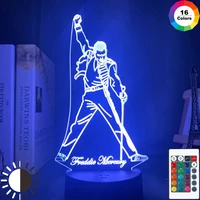 3d led night light lamp british singer freddie mercury figure nightlight for office home decoration best fans gift dropshipping