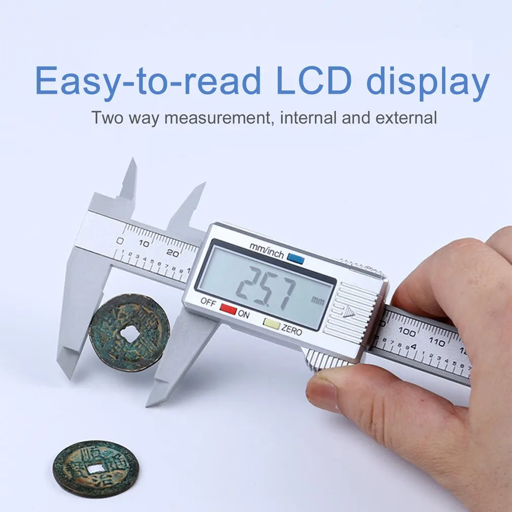 Штангенциркуль линейка из углеродного волокна композиты lcd цифровой