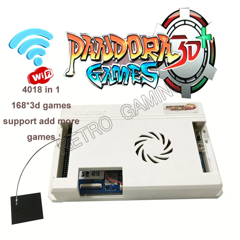 Аркадная настольная игра 4018 в 1 168 3d wifi Pandora Box с USB геймпадом комплект джойстика Jamma