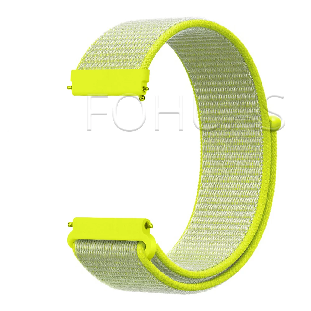 Нейлоновый ремешок 20 мм 22 мм для Xiaomi Amazfit Gtr 47 мм samsung Galaxy Watch 42 мм 46 мм Active gear S3 классический ремешок HUAWEI WATCH 2 Pro