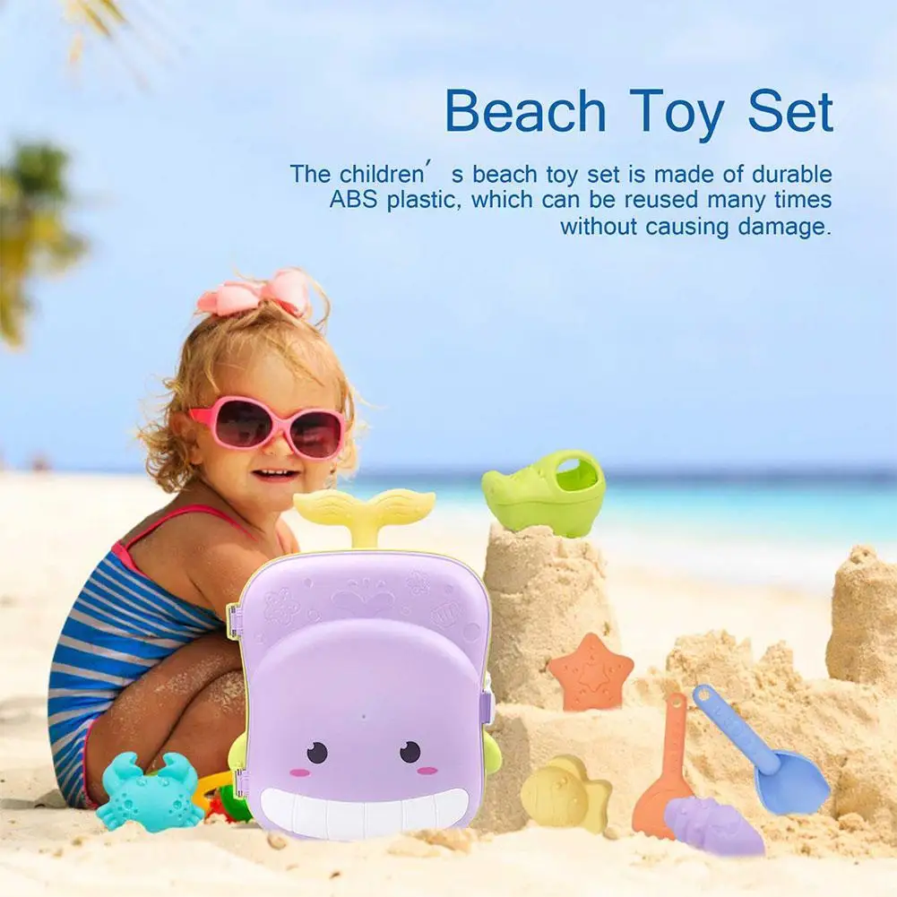 

2021 Beach Toys For Kids Baby Beach Game Toys Children Sandbox Set Kit Summer Toys For Beach Play Sand Water Game Trolley Case
