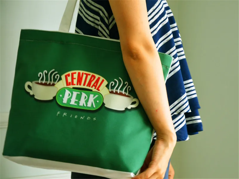 Холщовая Сумка через плечо для ТВ сериала Друзья Центральный Перк сумки покупок