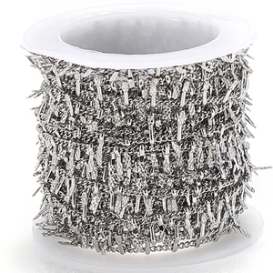 Цепочка Из Нержавеющей Стали с блестками, 1 метр, 1,5 мм