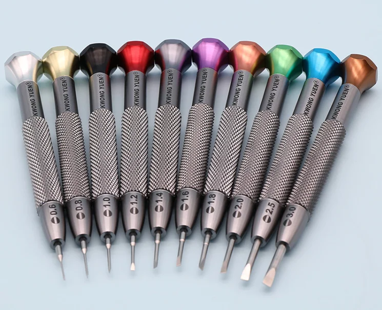 

Отвертка для ремонта часов, плоская, размер 0,6-3,0 мм, 1 шт.