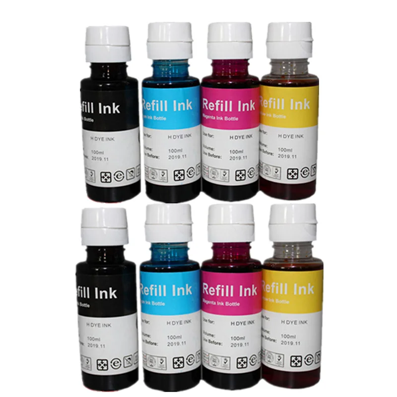

HTL 4PK 100ML Dye Ink For HP,4 Color+100ML,for HP Premium Dye Ink,General for HP printer ink all models 802XL 803XL 62XL 63XL