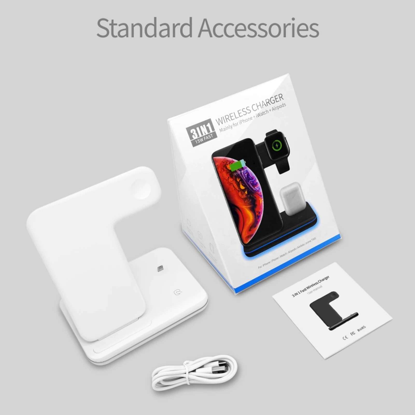 

Qi 3 1, 15 , iPhone 12 11 XS XR X 8 Apple iWatch SE 6 5 4 3 AirPods Pro