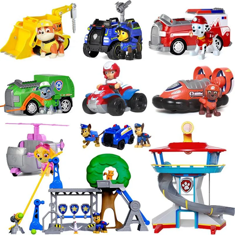 

Paw patrol dog Toy gift box Patrulla Canina Rescue patrol Ryder Chase Skye action figure model toy children birthday gift