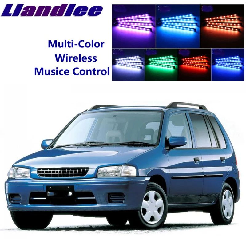 

LiandLee Car Interior Floor Decorative Atmosphere Seats Accent Ambient Neon light For Mazda2 Demio DW MK1 1996~2002
