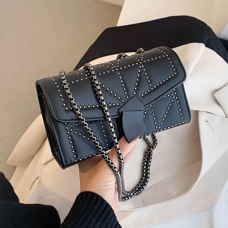 

YANIGELAN Fashion Pu Leather Underarm Shoulder Bag Elegant Chain Small Crossbody Pack Luxury Handbag And Purse Petit Sac Vintage