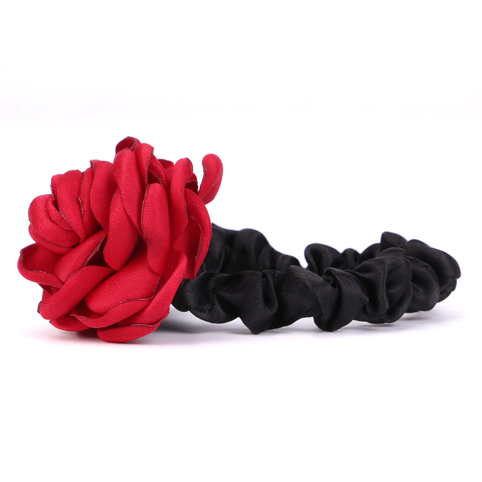 Женские резинки для волос с цветами роз и жемчугом Стразы 1 шт. в Корейском стиле |