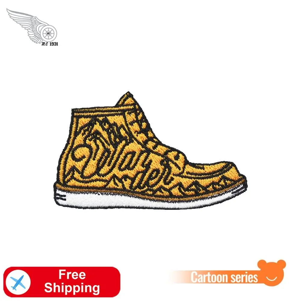 Пользовательские обувной Приключения Утюг заплаты вышивки на маленькие милые