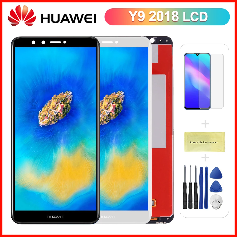 

Дисплей 5,93 дюйма для Huawei Y9 2018, ЖК-дисплей 2018 дюйма, сенсорный экран, дигитайзер в сборе с рамкой для Huawei Y9 FLA-LX1, LX3