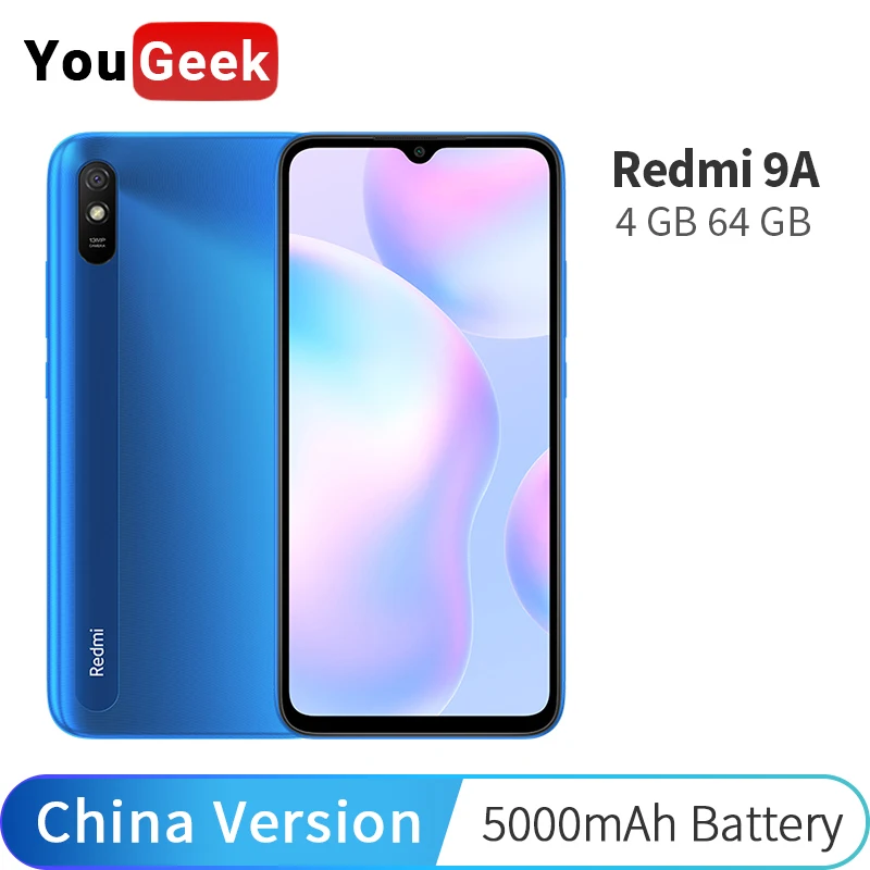 Новый Xiaomi Redmi 9A 4 Гб 64 ГБ 9 смартфон MTK Helio G25 Octa Core 5000 мАч 6 53 &quotDotDrop дисплей 13MP AI