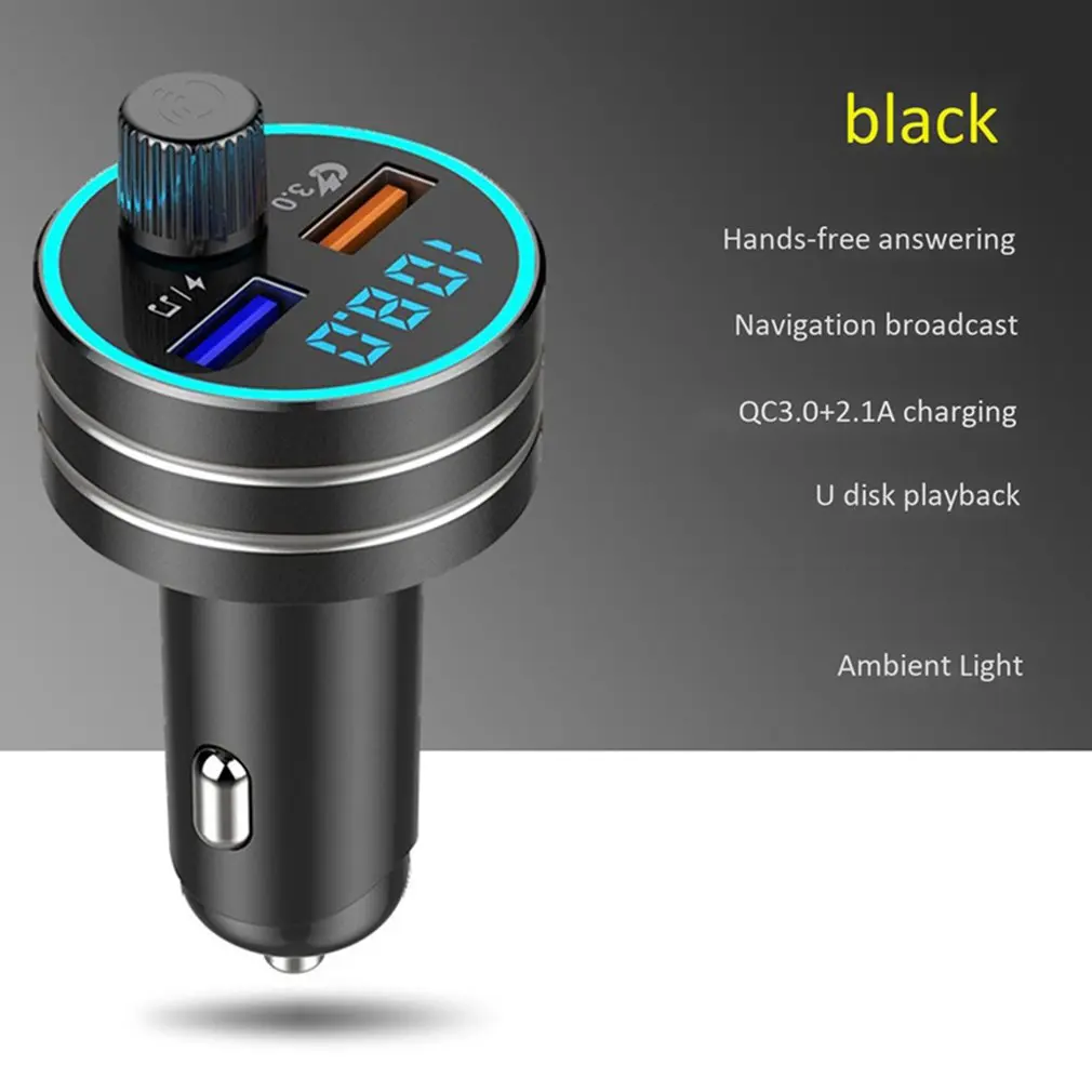 USB Car Charger Quick Charge 3.0 Dual Mobile Phone With Wireless 5.0 FM Transmitter HandFree MP3 Player | Автомобили и мотоциклы