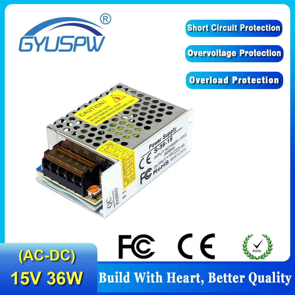 Источник питания DC 12V 15V 18V 24V 25W 36W светильник ing трансформаторы 110v 220v AC к DC15V DC18V DC24V