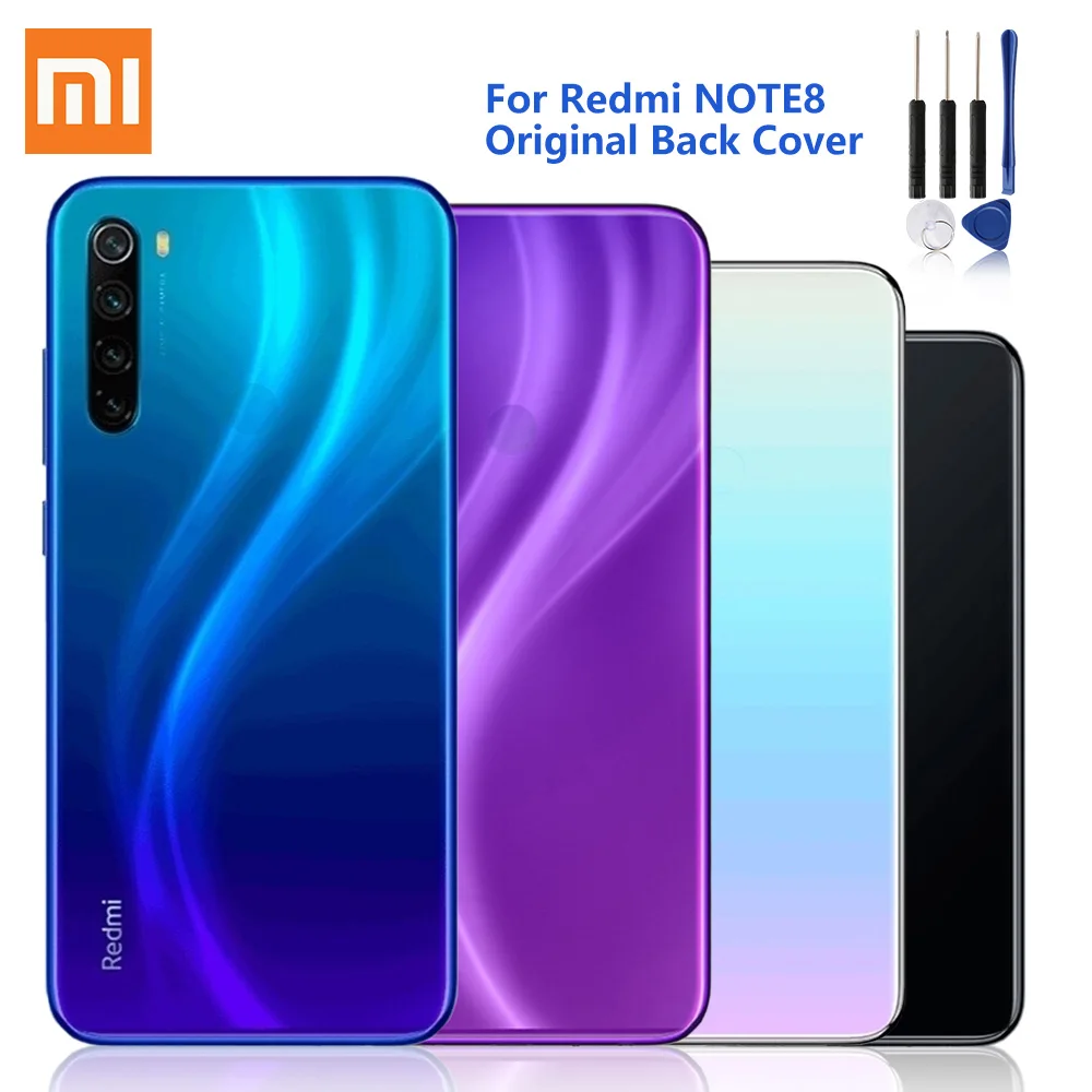 Original Glass Battery Rear Case For Xiaomi Redmi Note8 Note 8 Back Cover Phone Backshell Cases | Мобильные телефоны и