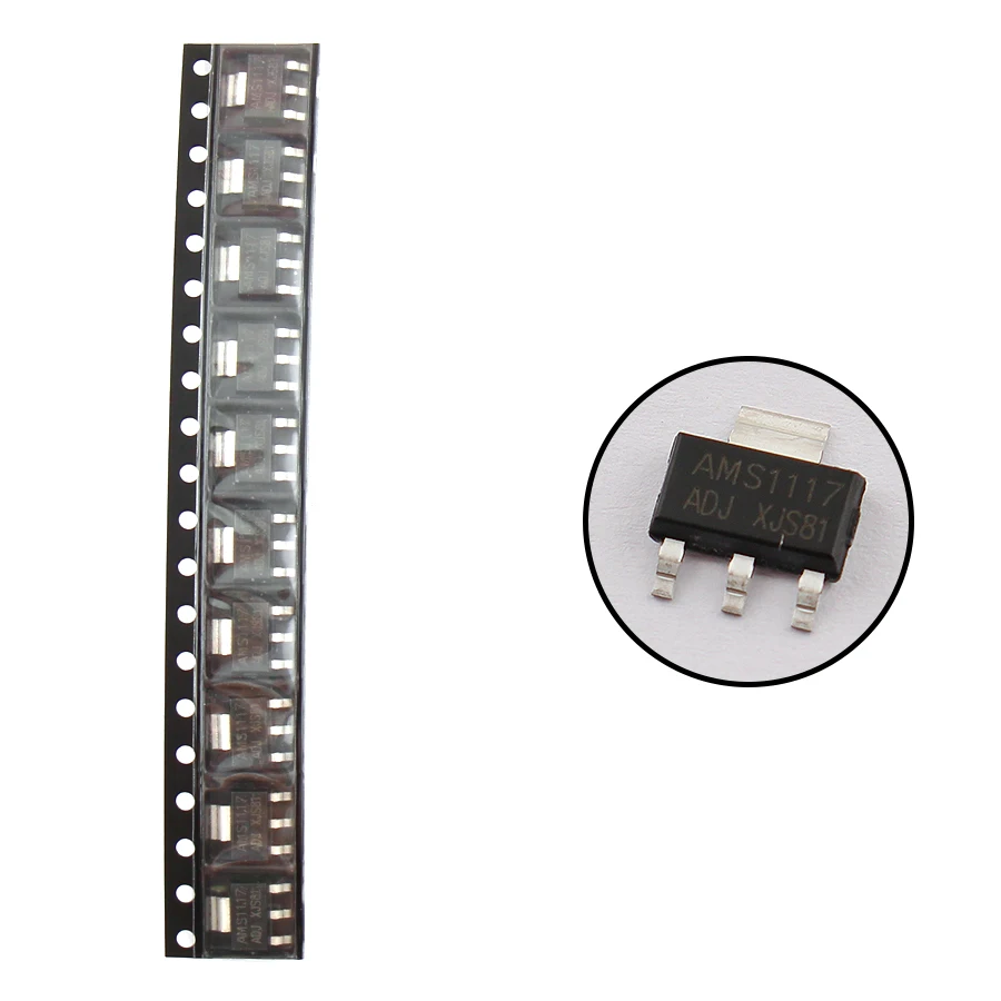 AMS1117 комплект AMS1117-3.3V AMS1117-ADJ AMS1117-5.0V AMS1117-2.5V AMS1117-1.8V AMS1117-1.5V AMS1117-1.2V 70 шт = 7 видов * 10 шт.