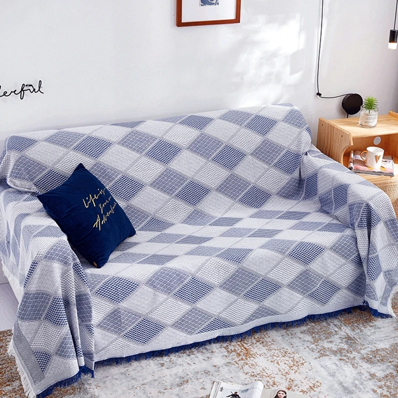 Однотонный простой чехол от пыли для дивана Macarons многофункциональное мягкое