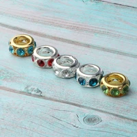 5pcspack metal hair beads rhinestone braiding jewelry making diy bracelet pendant
